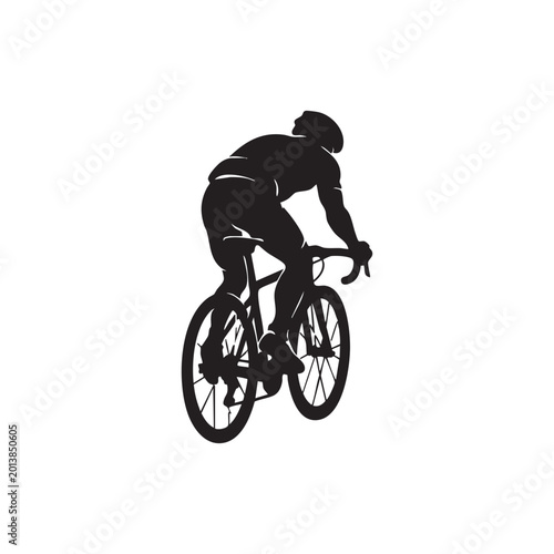 Mountain Bike Rider Silhouette Vector