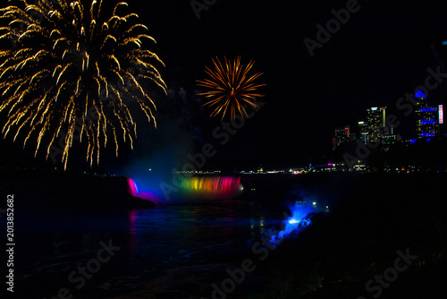 Photography Niagara Falls at night