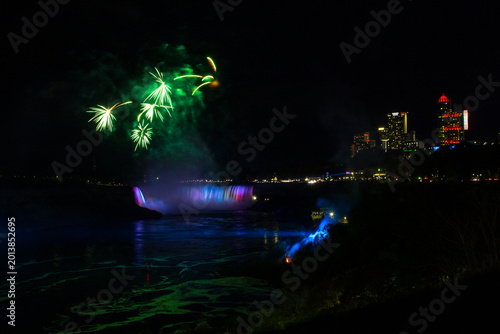 Photography Niagara Falls at night