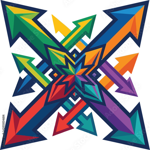 Arrows pointing in multiple directions represent strategic choices today.