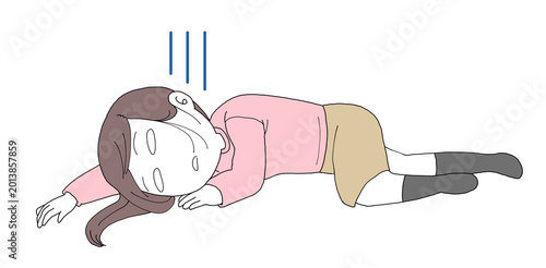 何もやる気が起きない女性　漫符