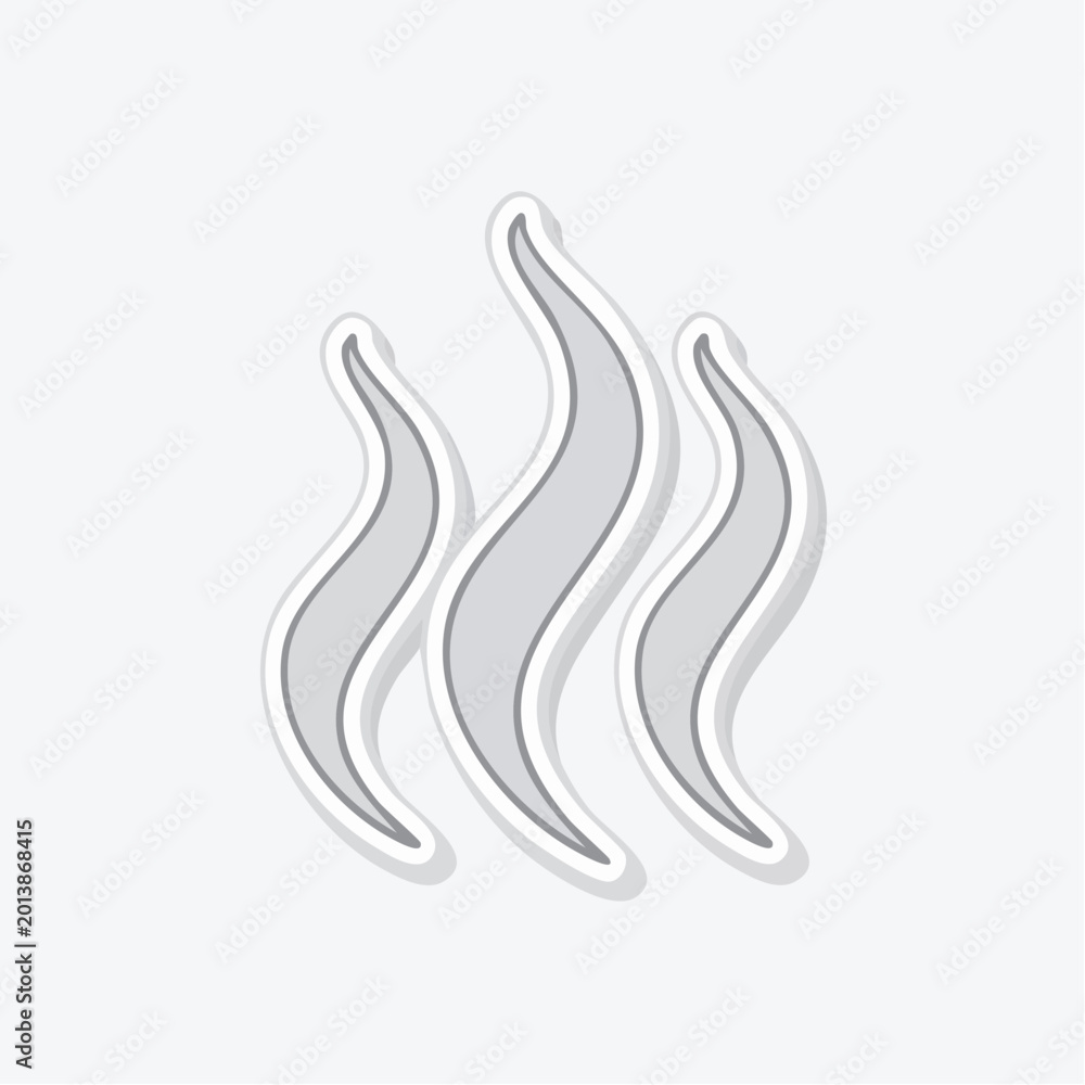 Obraz premium Stylized Steam or Smoke Icon
