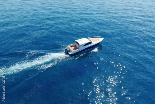 motor boat on the sea
