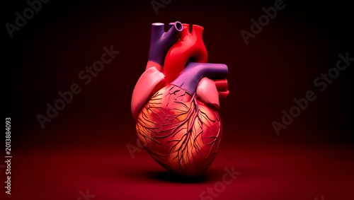 Anatomically Correct Human Heart Model with Arteries and Veins Attached