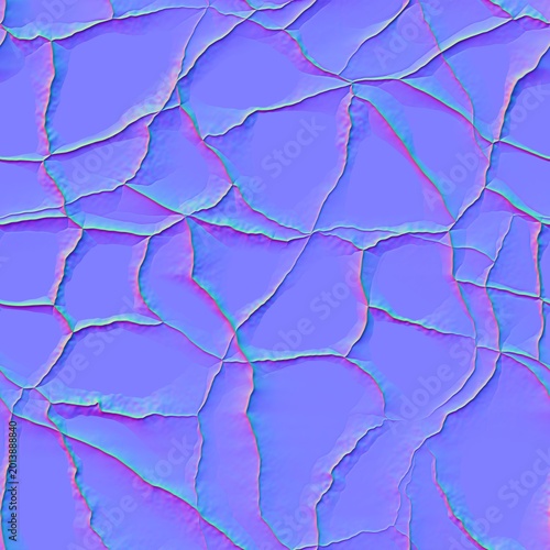 Fractured Ground Normal Map Texture for 3D Design