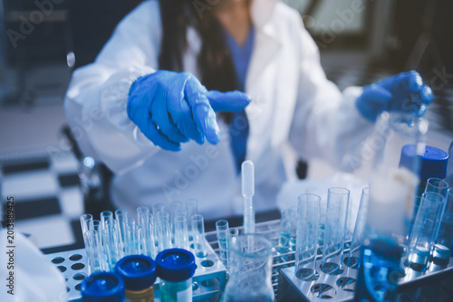 Researchers working in the clinical laboratory