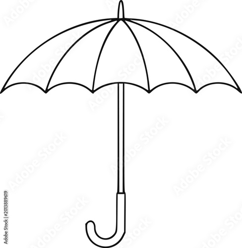 Vászonkép Umbrella provides protection against heavy rain showers during inclement weather throughout the year