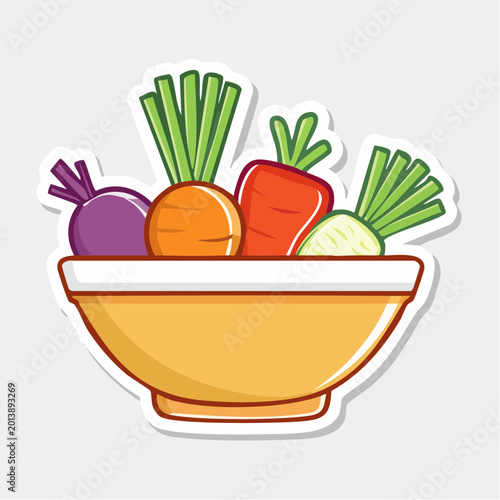 Bowl of Fresh Root Vegetables
