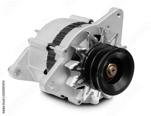 Foto Car electric generator isolated on white transparent background