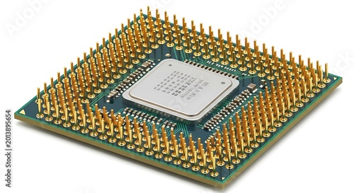 Microchip processor with colorful pins