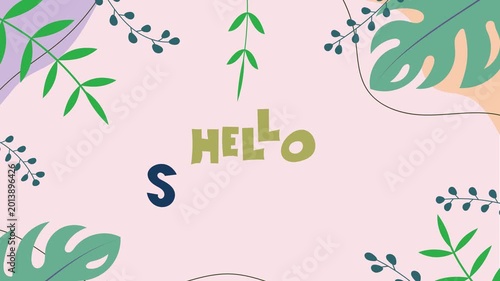 hello summer background animation footage