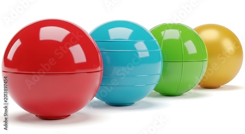 Colorful plastic easter eggs