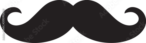 Tableau sur toile A Classic depiction of a elegant handlebar mustache, a symbol of vintage style
