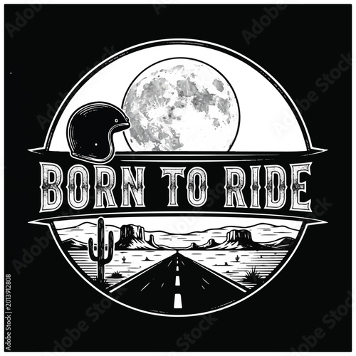 Born to ride motorcycle helmet.
