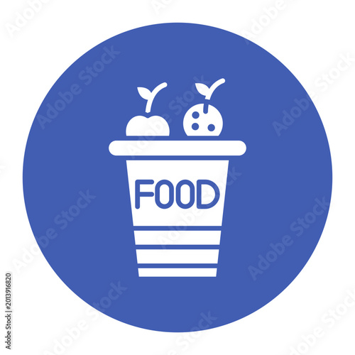 Canvas Print Food Waste Icon