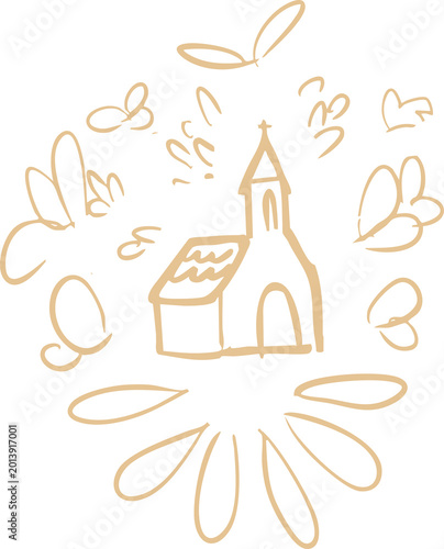 Foto Sketch of a church