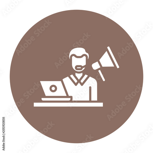Εκτύπωση καμβά Customer Service Icon