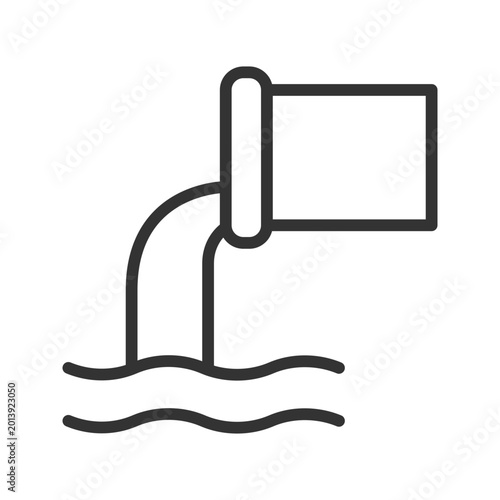 Slika na platnu Sewage system pixel perfect linear icon