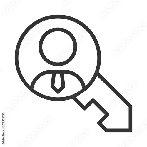Konstfotografi Key person pixel perfect linear icon