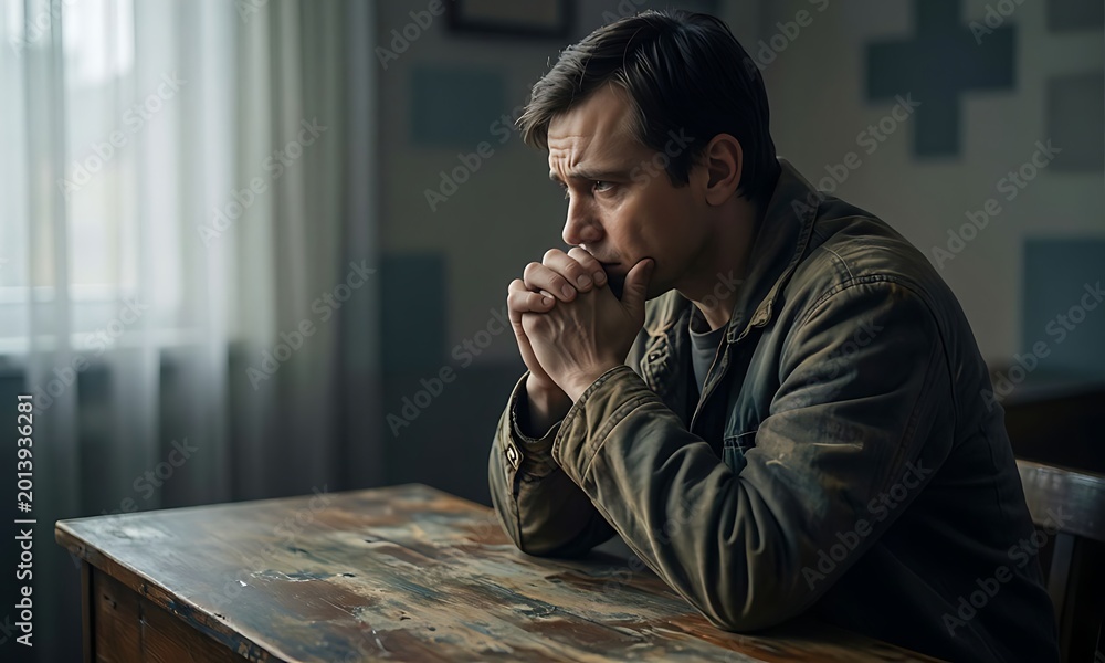 Fototapeta premium young man thinking