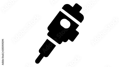 Foto Water conductivity sensor probe icon isolated on white background