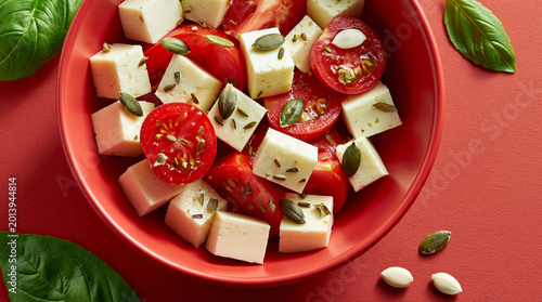 mozzarella and tomato