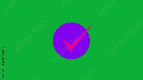 Check Mark Circle Animation on Green Screen