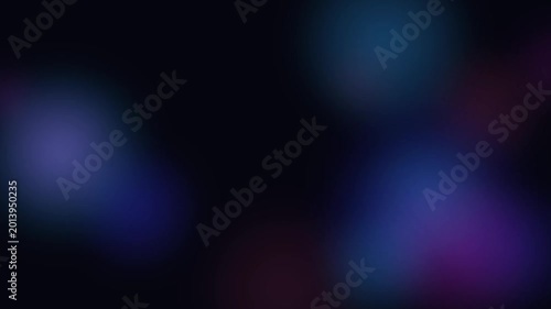 Abstract Dark Background with Blue and Purple Light Bokeh Effects.