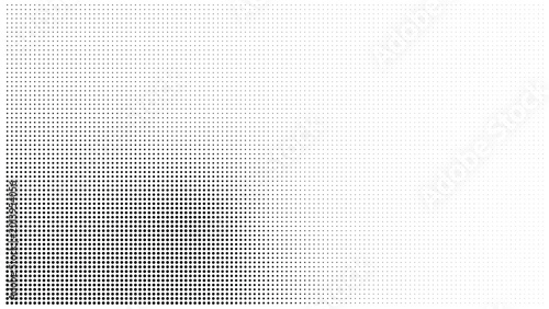 Abstract pattern of dark dots on a light background with gradient effect black and white dot matrix abstract