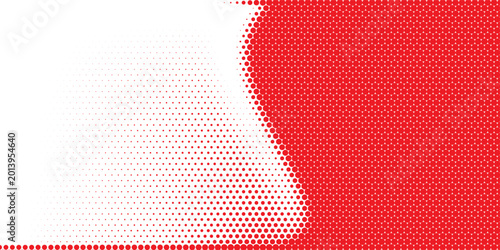 A dynamic abstract background featuring a halftone dot pattern with a gradient transition from dense black dots to sparse white space, creating a modern and graphic design element.