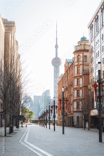 Photography street in the city of Shanghai