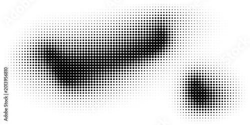 fun beautiful black and white shadow halftones retro pop art funky urban colorful comic book. Dotted halftone gradient texture. Vanishing polka dot background. Repeating dots gradation pattern backgro
