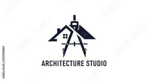 Minimalist Architecture Studio Logo Design Concept.