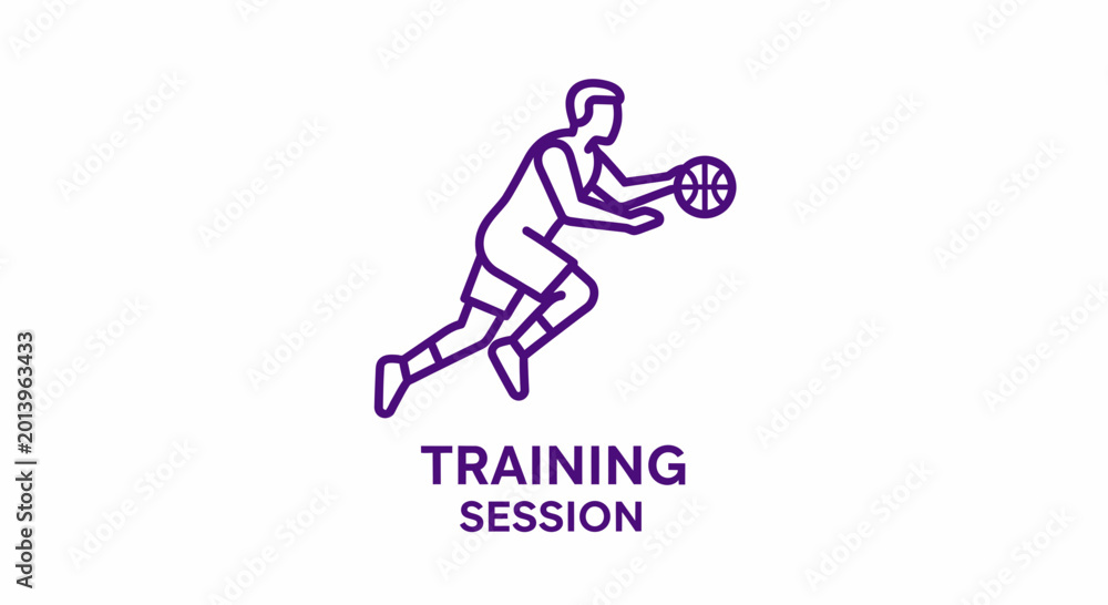 Fototapeta premium Basketball Player in Action During A Focused Training Session, Skillful Exercise Practice