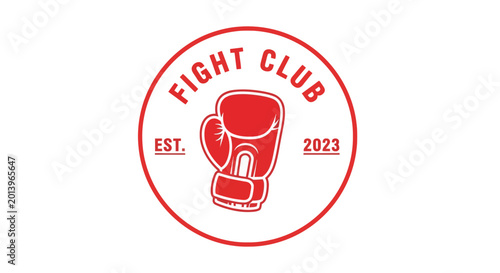 Bold Fight Club Emblem: A Modern and Dynamic Logo for Boxing and Martial Arts