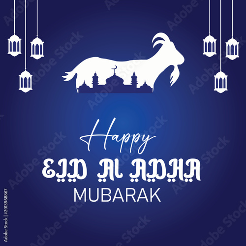 Happy Eid al-Adha social media post design.