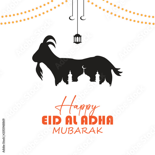 Happy Eid al-Adha social media post design.