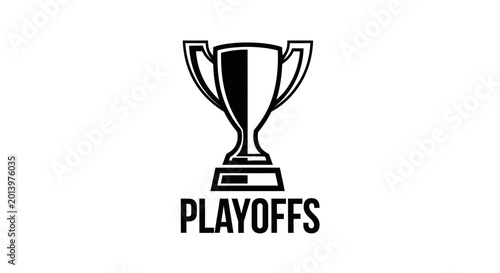 Championship Trophy Symbolizing Playoffs and Victories in Competitive Tournaments, Winning Moment