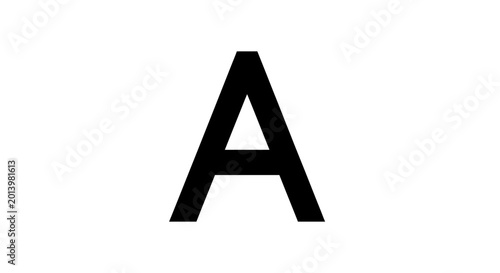 Free Download Bold black letter 'A' isolated on a clean white background simple and striking design - GFXLoad