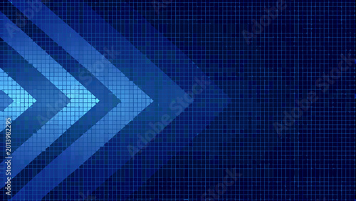 Fotografía abstract blue arrow background with a grid pattern and varying shades of cyan hi