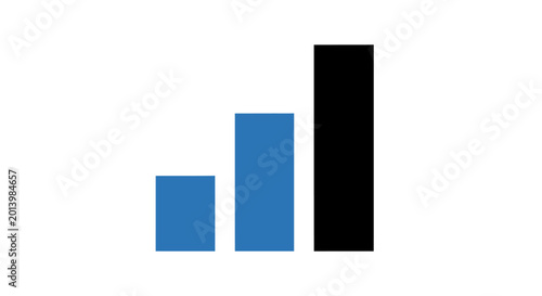 Free Download Abstract Chart Graphic Depicting Rising Trend with Blue and Black Vertical Bars - GFXLoad