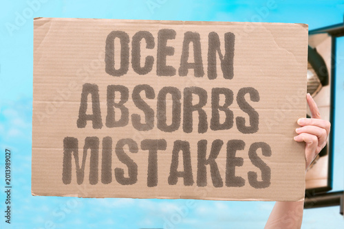 Canvas Print "Ocean Absorbs Mistakes" Carbon emissions are absorbed by oceans at the cost of pH