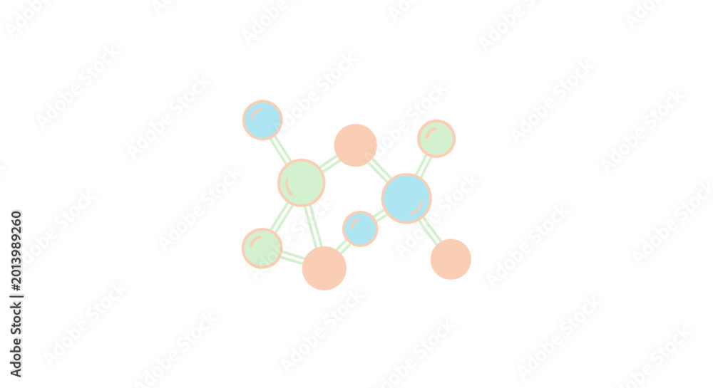 Fototapeta premium Abstract molecular structure in pastel colors for scientific and educational visual representation