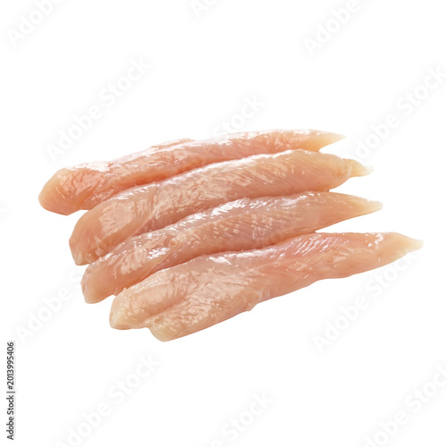 Fotografía Fresh raw chicken tenderloin breast fillets