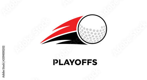 Dynamic Golf Ball Icon Representing Playoff Season With Speed and Precision