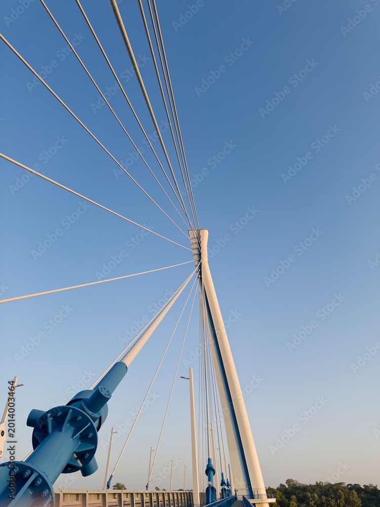 Fototapeta premium Low Angle View of Monostor Bridge in Komarno Slovakia