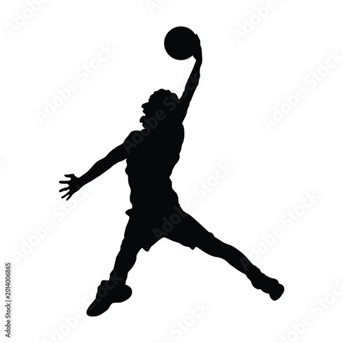 basketball silhouette vector player Illustration