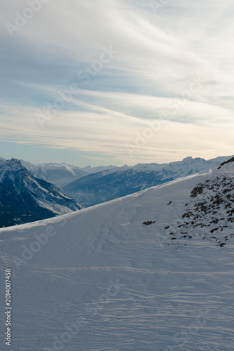 Winter mountain landscape in le Alpes