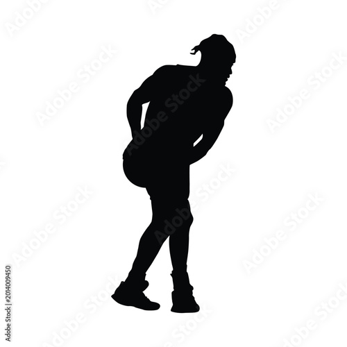 Basketball silhouettes Vector player.