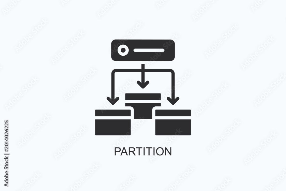 Fototapeta premium Partition Icon Or Logo Isolated Vector Illustration